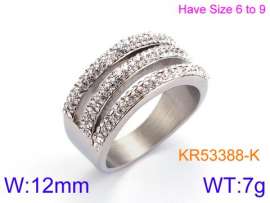Stainless Steel Stone&Crystal Ring
