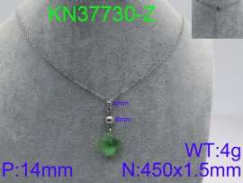 Stainless Steel Stone & Crystal Necklace