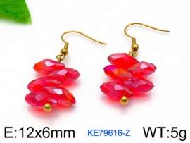 Stainless Steel Stone&Crystal Earring