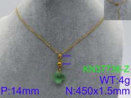 Stainless Steel Stone & Crystal Necklace