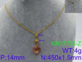 Stainless Steel Stone & Crystal Necklace