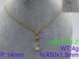 Stainless Steel Stone & Crystal Necklace