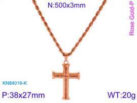 SS Rose Gold-Plating Necklace