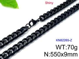 Stainless Steel Black-plating Necklace