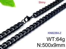 Stainless Steel Black-plating Necklace