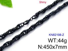Stainless Steel Black-plating Necklace