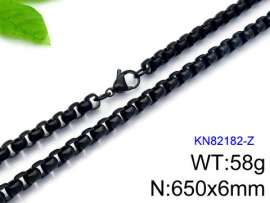 Stainless Steel Black-plating Necklace