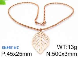 SS Rose Gold-Plating Necklace