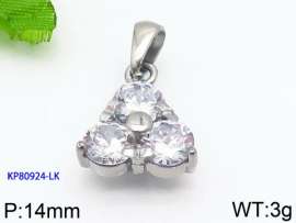 Stainless Steel Stone & Crystal Pendant