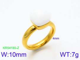Stainless Steel Stone&Crystal Ring