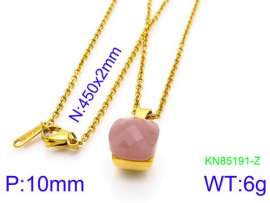 Stainless Steel Stone & Crystal Necklace
