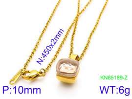 Stainless Steel Stone & Crystal Necklace