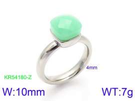 Stainless Steel Stone&Crystal Ring