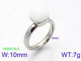 Stainless Steel Stone&Crystal Ring