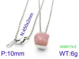 Stainless Steel Stone & Crystal Necklace