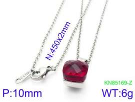 Stainless Steel Stone & Crystal Necklace
