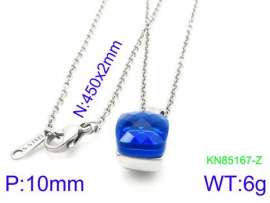 Stainless Steel Stone & Crystal Necklace