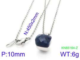 Stainless Steel Stone & Crystal Necklace