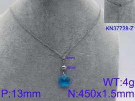 Stainless Steel Stone & Crystal Necklace