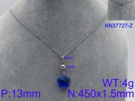 Stainless Steel Stone & Crystal Necklace