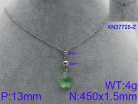 Stainless Steel Stone & Crystal Necklace