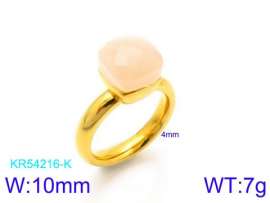 Stainless Steel Stone&Crystal Ring