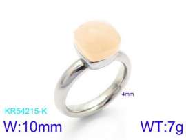 Stainless Steel Stone&Crystal Ring
