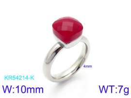 Stainless Steel Stone&Crystal Ring