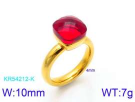 Stainless Steel Stone&Crystal Ring