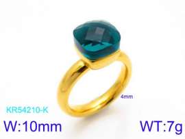 Stainless Steel Stone&Crystal Ring