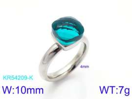 Stainless Steel Stone&Crystal Ring