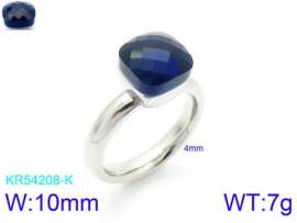 Stainless Steel Stone&Crystal Ring