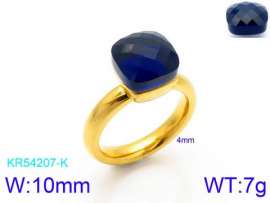 Stainless Steel Stone&Crystal Ring
