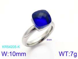 Stainless Steel Stone&Crystal Ring