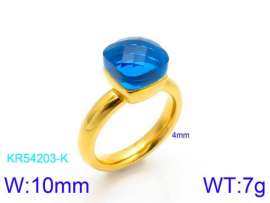 Stainless Steel Stone&Crystal Ring