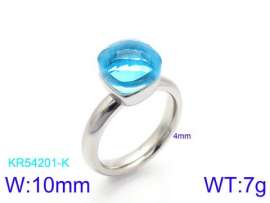 Stainless Steel Stone&Crystal Ring