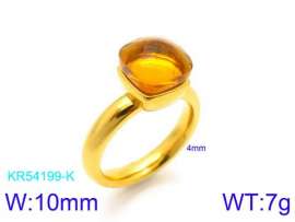 Stainless Steel Stone&Crystal Ring