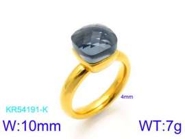 Stainless Steel Stone&Crystal Ring
