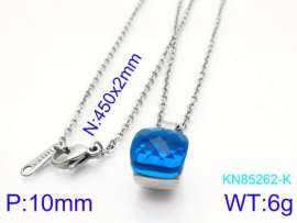 Stainless Steel Stone & Crystal Necklace