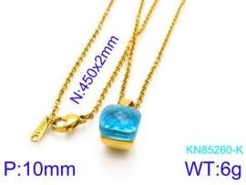 Stainless Steel Stone & Crystal Necklace