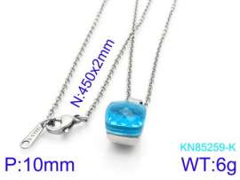 Stainless Steel Stone & Crystal Necklace
