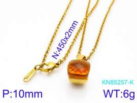 Stainless Steel Stone & Crystal Necklace