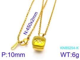 Stainless Steel Stone & Crystal Necklace