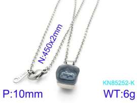Stainless Steel Stone & Crystal Necklace