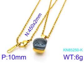 Stainless Steel Stone & Crystal Necklace