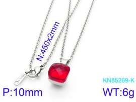 Stainless Steel Stone & Crystal Necklace