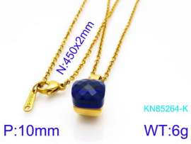 Stainless Steel Stone & Crystal Necklace