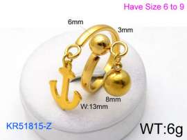 Stainless Steel Gold-plating Ring