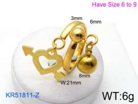 Stainless Steel Gold-plating Ring