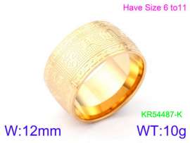 Stainless Steel Gold-plating Ring